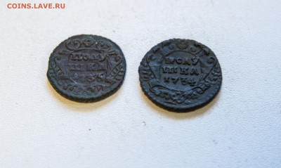 Полушка 1734-35гг 2 шт - IMG_6225