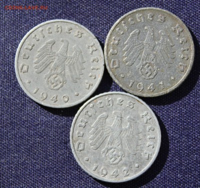 С 1 руб.РЕЙХ 5 пфеннигов 1940,1941,1942г.г."А"до 13.10. в 22 - IMG_8082.JPG