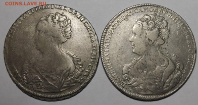 Рубли Екатерина I 1725-26, Петр II 1727-1729(6 шт) на оценку - _MG_1725.JPG