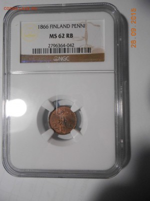 1 пенни 1866 г. NGC MS62RB - DSCN4390.JPG