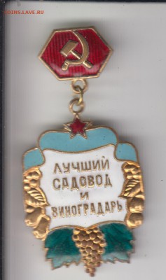 Знаки Лучший животновод и Садовод и виноградарь на другое - сад