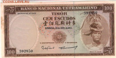 Тимор 100 эскудо 1963 до 14.10.15 в 22.00мск - 1-тим1