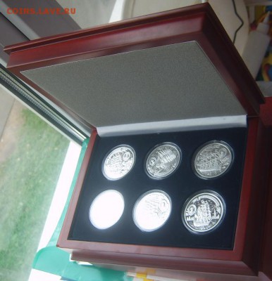 Набор "Знаменитые парусники мира" острова Кука 2008 серебро - к-1