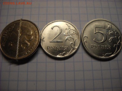 5 руб. 2014 раскол 2 руб. 2014 раскол 5 руб. 1998 г поворот. - DSCN6428[1].JPG
