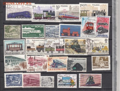 марки мира жд транспорт 25шт - 31