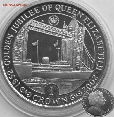 Монеты с Корабликами - 1.2002 золотой юбилей.JPG
