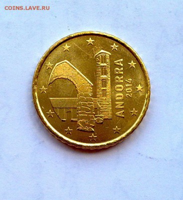 Андорра 50 евро-центов 2014 UNC до 14.10 22.00 - 1705201510124