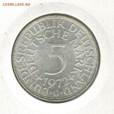 Германия 5 марок 1972G до 12.10.2015   22-00 - 01 6