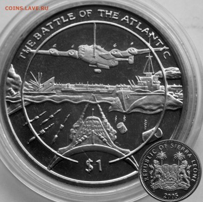 Монеты с Корабликами - 1.2005 Битва за Атлантику..JPG
