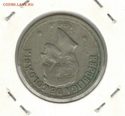 Колумбия 20 центавос 1964 до 12.10.2015   22-00 - 01 17