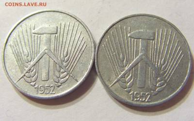 1 пфенниг 1952 год А + Е ГДР до 16.10.2015 22:00 МСК - CIMG3929.JPG