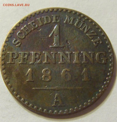 1 пфенниг 1861 год А Германия до 16.10.2015 22:00 МСК - CIMG3935.JPG