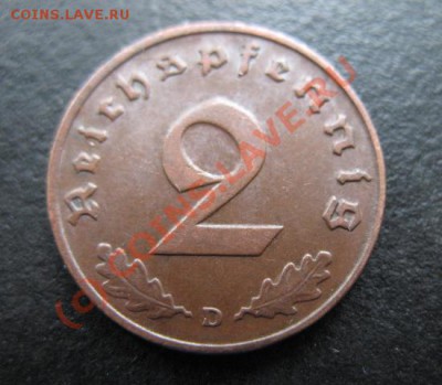 Третий рейх, 1938 г, 2 пф, до 31.08 в 21-30 мск - р 1938 2 пф а