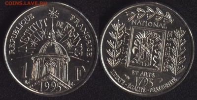 Франция 1 франк 1995 Институт до 22:00мск 15.10.15 - 1-1995