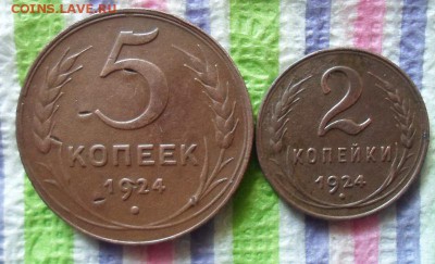 2 коп и 5 коп 1924 г  до 15.10.2015 в 22 Мск - SAM_5646а