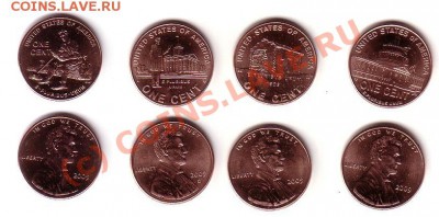 Юбилейные центы США 2009 из роллов - 1_цент_США_2009_2