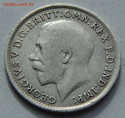 Великобритания 3 пенса 1918 Георг V, до 17.10.15 в 22:00 МСК - 5100