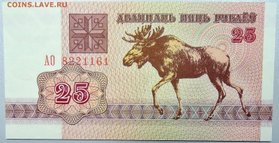 БЕЛОРУССИЯ - 25 рублей 1992 г.  до 16.10 - DSCN0989.JPG