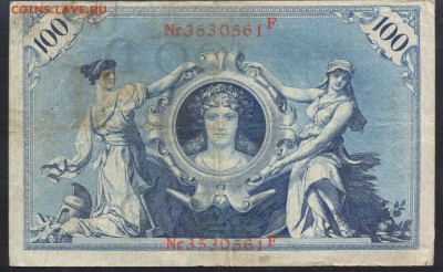 Германия 100  марок 1908 г.  15.10.15 г. 22 -00 МСК. - 100 м. 1908 1