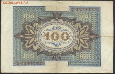 Германия 100  марок 1920 г.  15.10.15 г. 22 -00 МСК. - 100 м. 1920 1