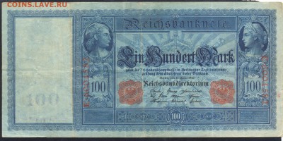 Германия 100  марок 1910 г. 15.10.15 г. 22 -00 МСК. - 100 м. 1910