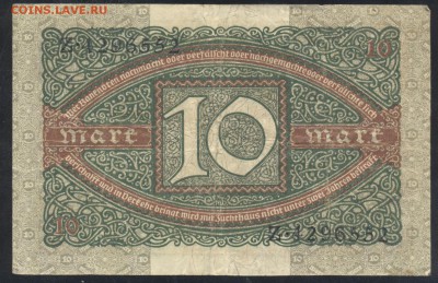Германия 10  марок 1920 г. 15.10.15 г. 22 -00 МСК. - 10 м. 1920 1