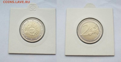 Биметалл! 2 евро Бельгия 2012. 10 лет наличного евро UNC - 100_3327