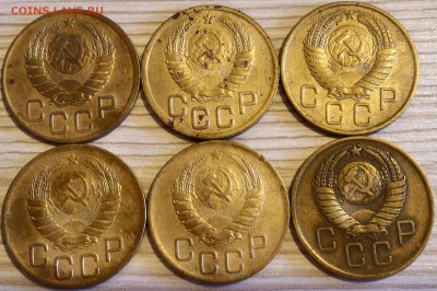 !!! 3 копейки 1943, 1946, 1956, 1957 годов. 6 штук!!! - P_20151012_161321_HDR