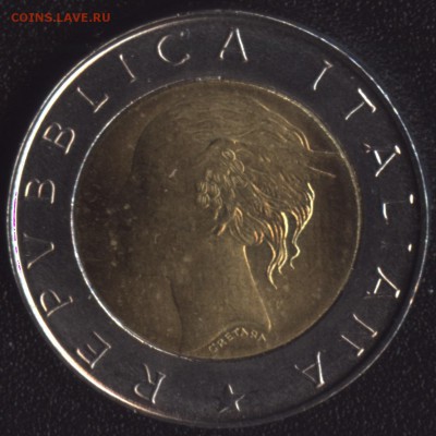 Италия 500 лир 1997 Полиция (БИМЕТАЛЛ) до 22:00мск 16.10.15 - Италия 500 лир 1997 Полиция -2