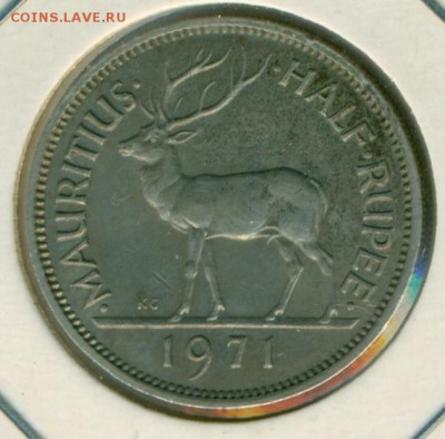 2 рупии 1971 до 15.10 22-00 - Полрупии 1971 1