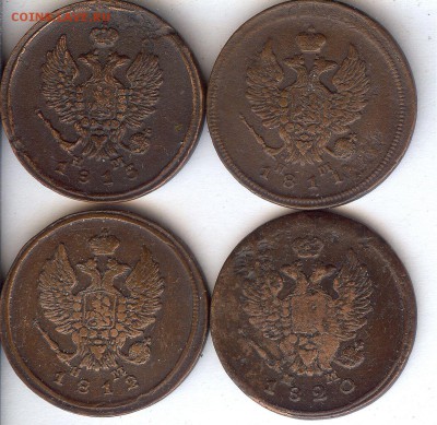 2 коп 1811-1820гг ( 4 шт )До 17.10.2015. в 22- 00 по мск - 010