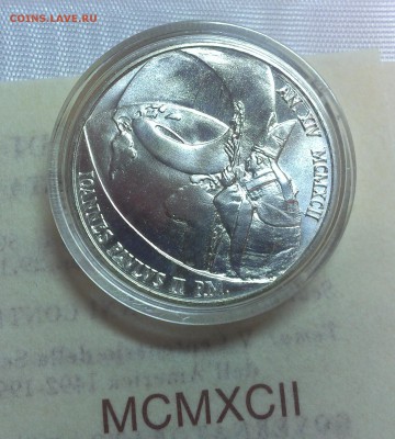 Ватикан 500 лир 1992 UNC (16.10) - IMAG2331