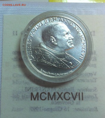Ватикан 500 лир 1997 UNC (16.10) - IMAG2319