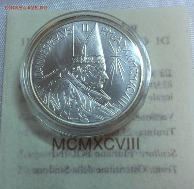 Ватикан 500 лир 1998 UNC (16.10) - IMAG2317