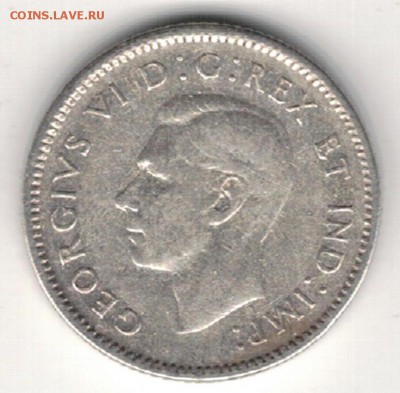 Ag Канада 10 центов 1945 до 19.10.15 в 22ч (Б283) - 5-к10ц45