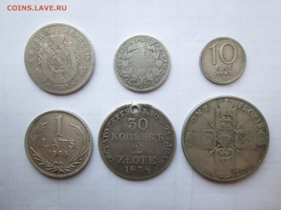 СЕРЕБРО старое (Ватикан,франция,латвия..)_6 шт_ 17.10. 23-00 - анд 002
