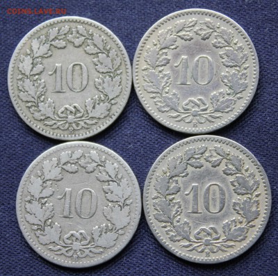 С 1 руб. СТАРАЯ ШВЕЙЦАРИЯ 10 рап.1882-1885г.г. 4 шт.до 20.10 - IMG_8214.JPG
