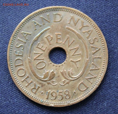 С 1 руб. РОДЕЗИЯ и НЬЯСАЛЕНД 1 пенни 1958г. СЛОНИКИ до 20.10 - IMG_8204.JPG