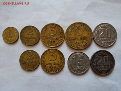 1,2,3,5,20коп.1940г. 2,3,15,20коп.1941г. до 16.10.2015 - IMG_20151014_114901