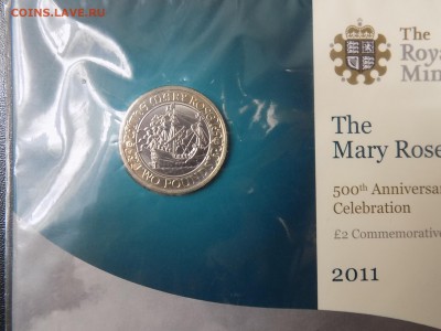 2 фунта 500 лет галеону Mary Rose Презентационный буклет - буклет монета.JPG