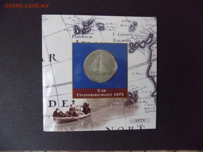 Норвегия 5 крон, 1975 шлюп"Restaurasjonen" БУКЛЕТ - норвегия 5 крон -1.JPG