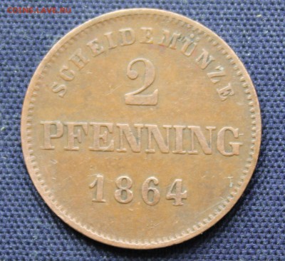 С 1 руб. БАВАРИЯ 2 пфеннинга 1864г. до 21.10. в 22-00 - IMG_8307.JPG