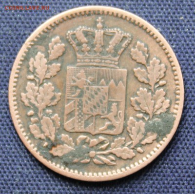 С 1 руб. БАВАРИЯ 2 пфеннинга 1861г. до 21.10. в 22-00 - IMG_8306.JPG