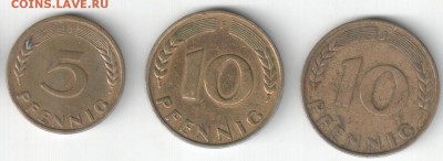 Германия, 7 монет 1949-53 гг., до 18.10.15_22:00 мск - ран