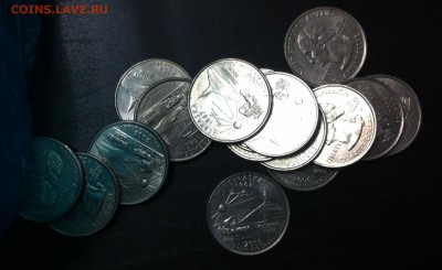 Юбилейные Америк. квотеры (25 центов) до 2011 г около 400 шт - IMG_3348.JPG
