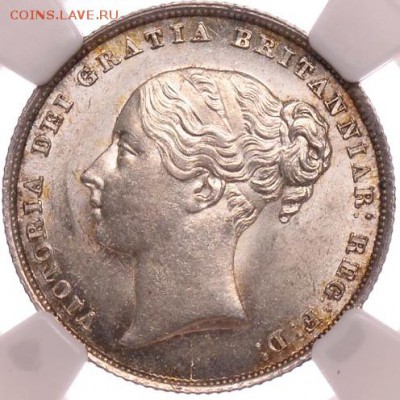 Британия, Шиллинг 1839, NGC MS-63 - 1