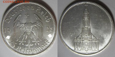 5 RM 1934 Е                        (кирха без даты) - оценка - 5 RM 1935 D c.JPG