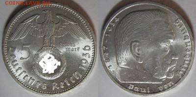 5 RM 1934 Е                        (кирха без даты) - оценка - 5 RM 1936 E(2).JPG