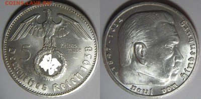 5 RM 1934 Е                        (кирха без даты) - оценка - 5 RM 1938 F.JPG