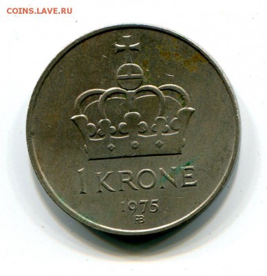 Норвегия 1 крона 1975 до 22.10. с рубля!!! - img983